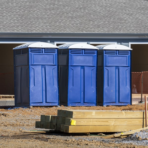 how often are the porta potties cleaned and serviced during a rental period in Woodbury Kentucky